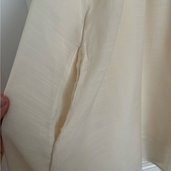 Who What Wear Cream Flutter Sleeve Sundress - Picture 4 of 7